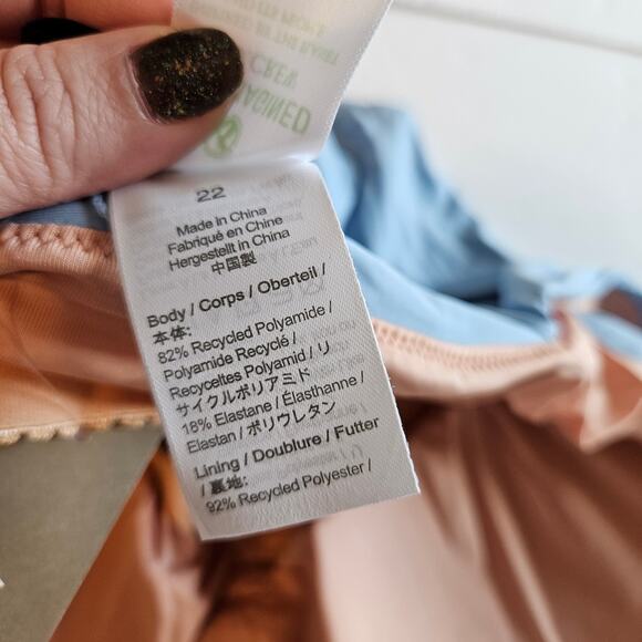 J Crew Ruched Squareneck One Piece Swimsuit Blue Mist Plus 22 Swim Beach Pool - Picture 7 of 8